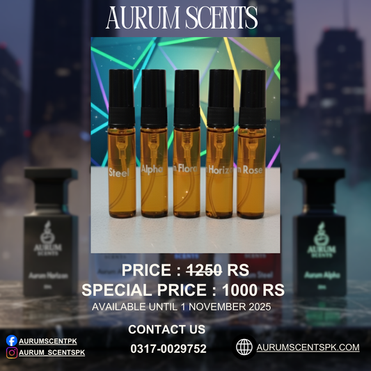 Aurum Scents Tester Pack Of 5